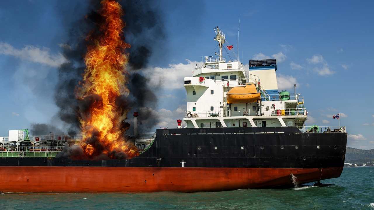 Ruský LNG tanker z „tieňovej flotily“ horí v Stredozemnom mori. Za útokom môže byť Ukrajina