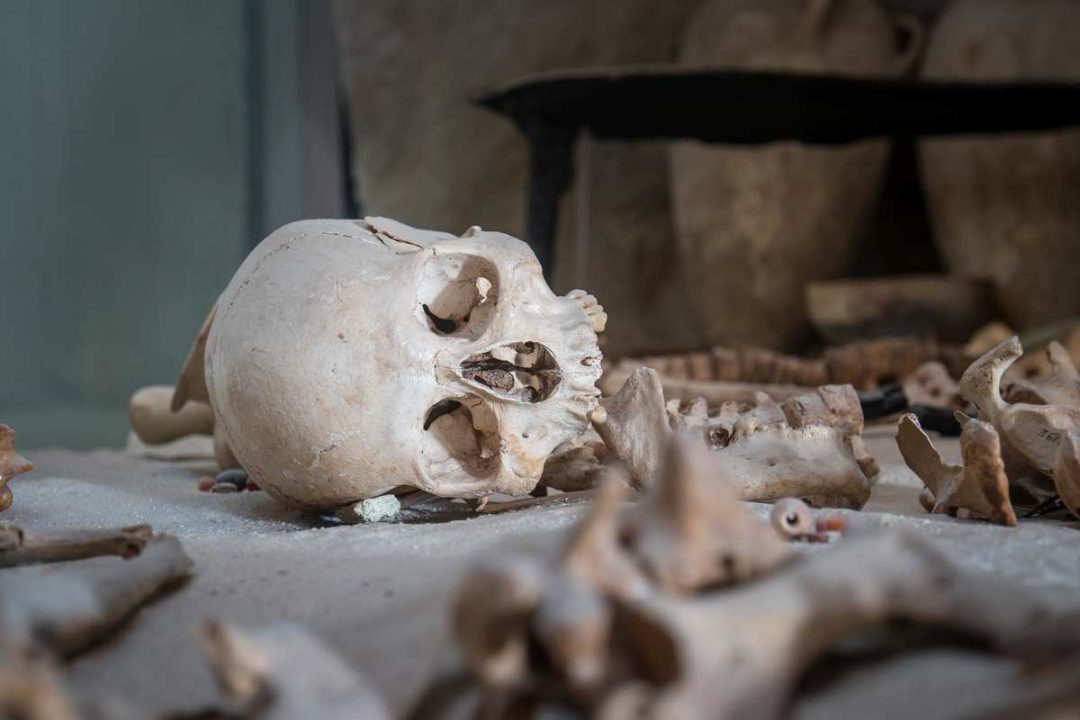 ludske kosti archeologia vykopavky