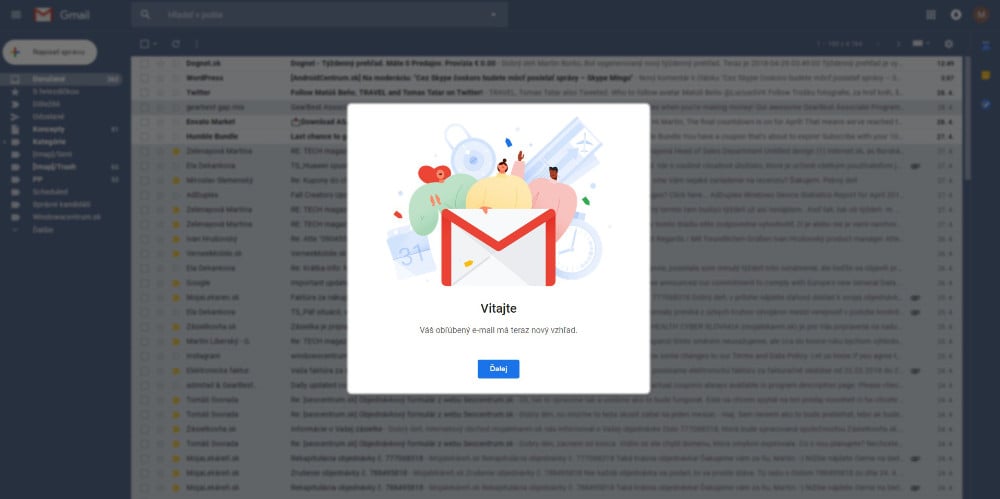 ako zapnut novy vzhlad gmail navod