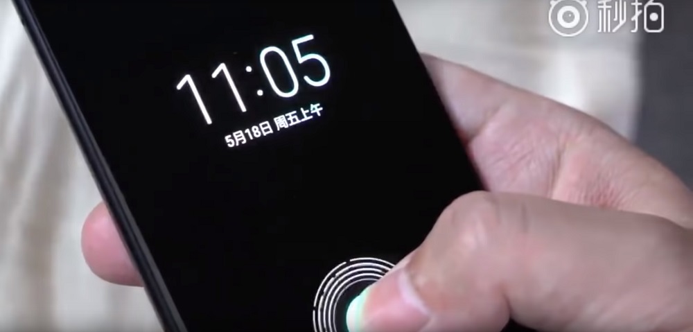 Xiaomi Mi 8 skener odtlacku prstov v displeji