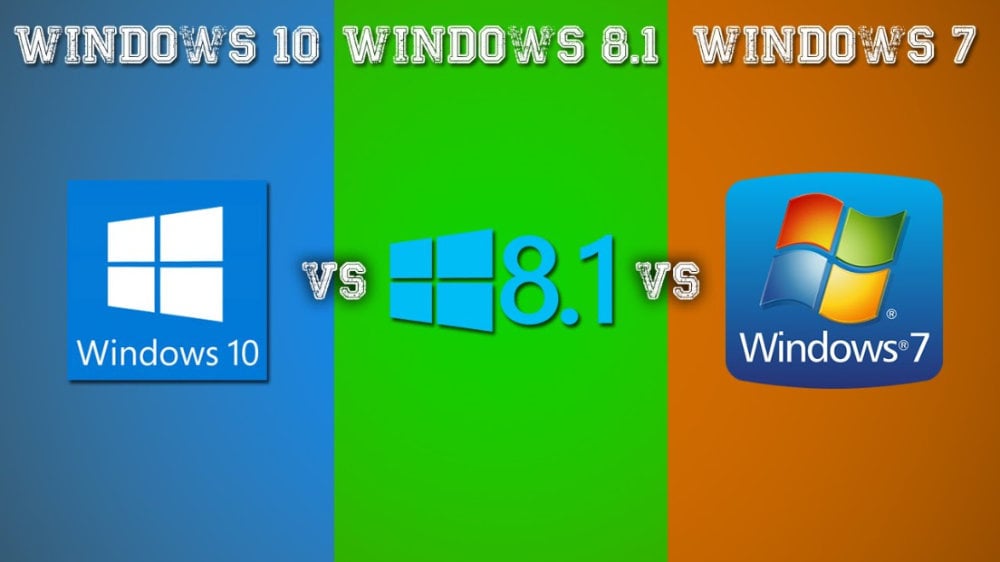 Windows 10 VS Windows 7 vs Windows 8