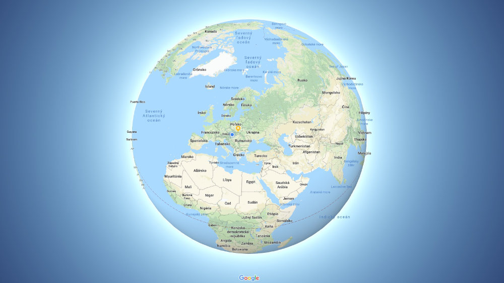 Google Mapy zobrazovanie Zeme