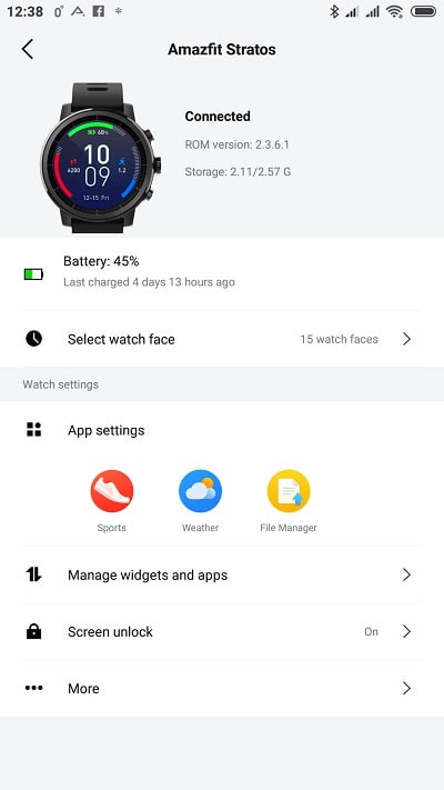 Xiaomi Amazfit Stratos 2 rozhranie aplikacie (7)