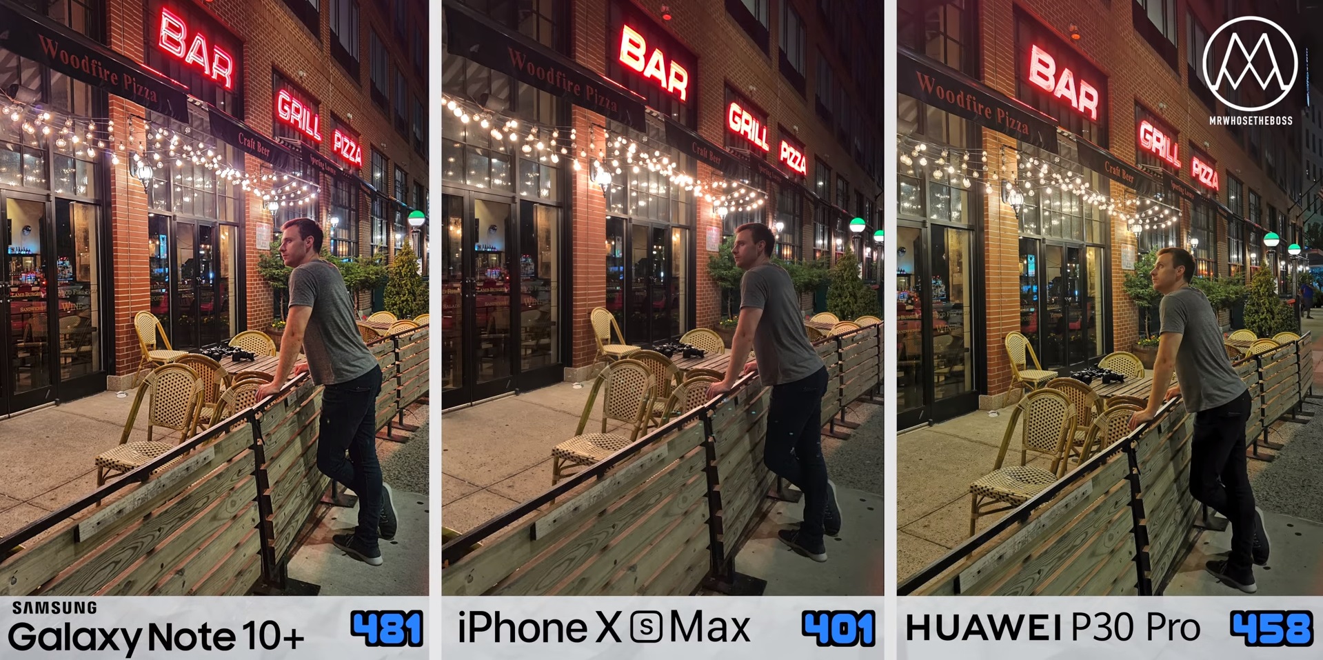 Samsung Galaxy Note 10 plus vs iPhone Xs vs Huawei P30 Pro_13_nocne svetlo