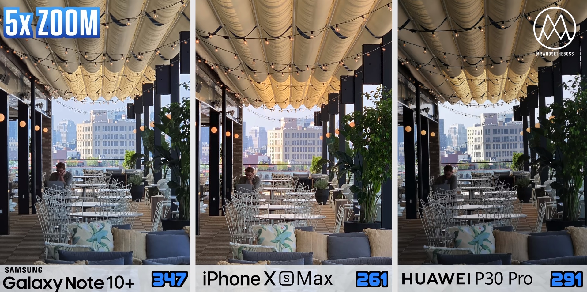 Samsung Galaxy Note 10 plus vs iPhone Xs vs Huawei P30 Pro_6_priblizenie