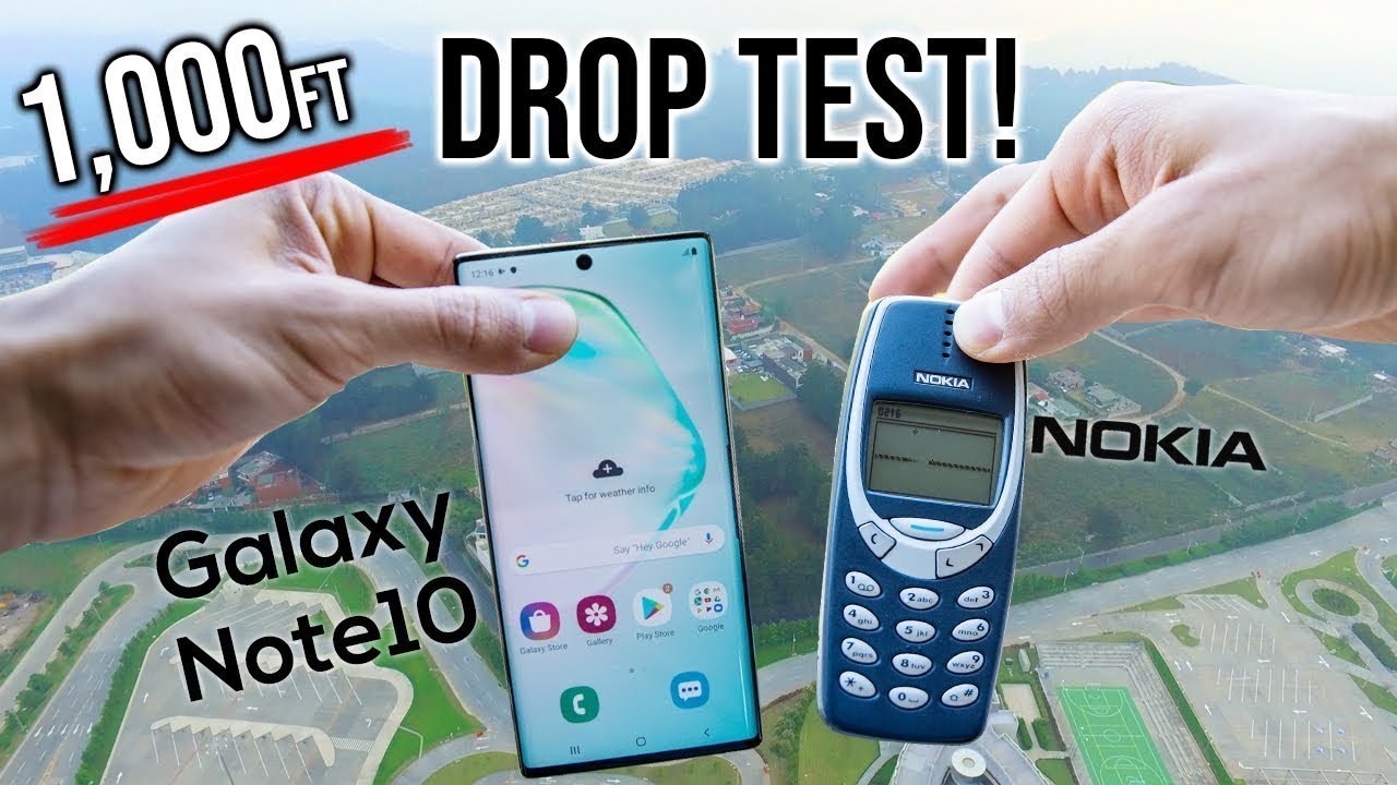 Galaxy Note 10 vs Nokia 3310 drop test
