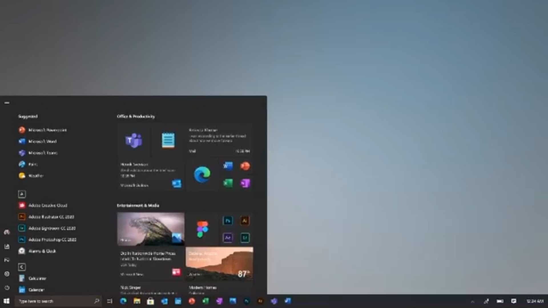 Windows 10_nova ponuka Start