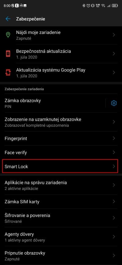 Nastavenie funkcie smart lock_2