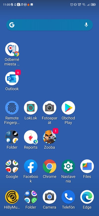 Android_domovska obrazovka