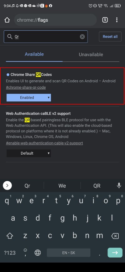 ako vygenerovat pomocu Chrome QR kod navstivenej stranky_2