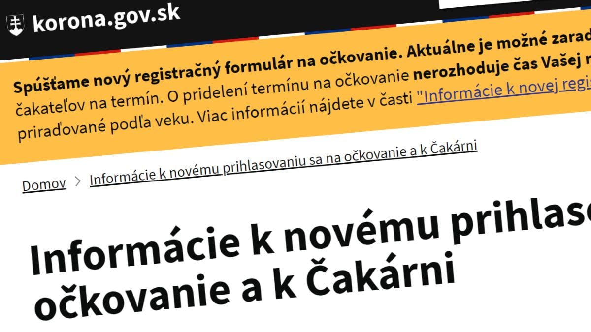 Korona.gov.sk_cakaren je online