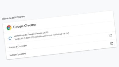 Aktualizacia prehliadaca Chrome