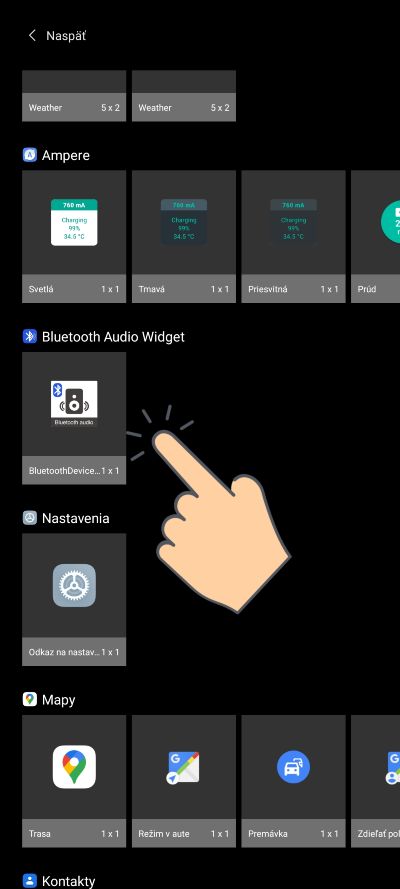 Pridanie widgetu_Bluetooth skratka_2