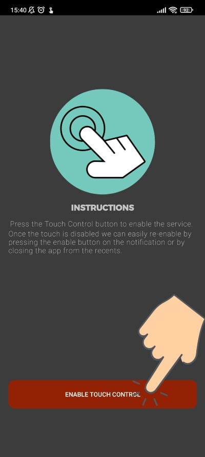 Vypnutie podpory dotykov_displej_Disable Touch aplikacia_1