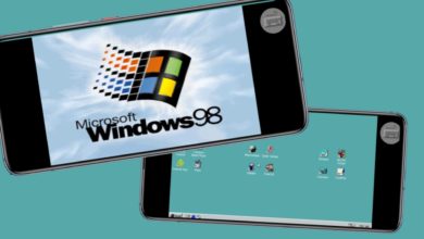 Windows 98 v Android smartfone_simulator