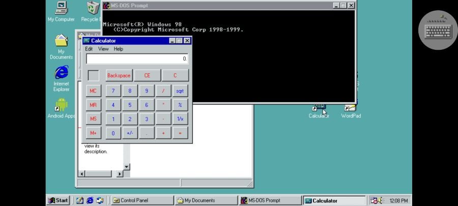 Windows 98_simulator pre Android_5