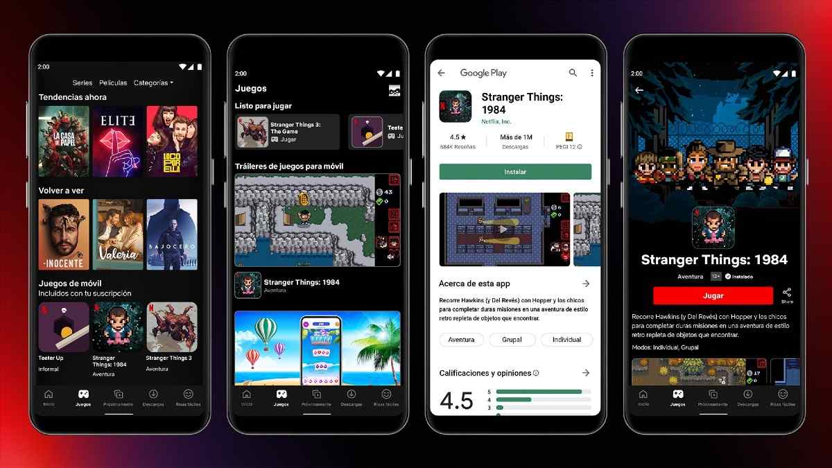 Netflix hry pre android smartfon v aplikacii