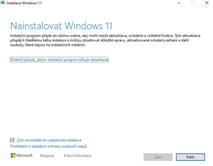 Windows 11 proces instalacie