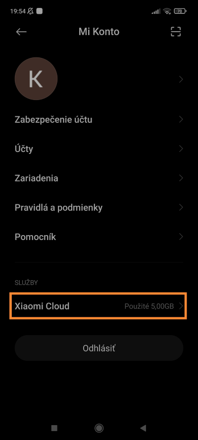 Vyhľadanie zariadenia Xiaomi