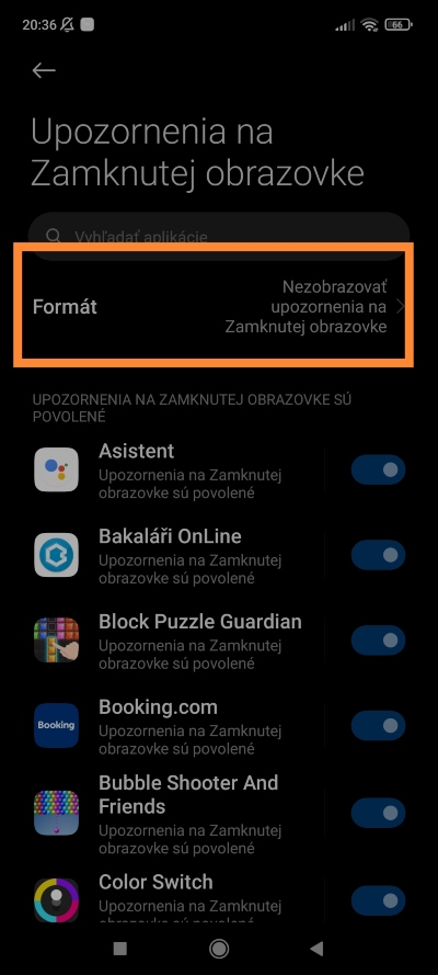 Zamknutá obrazovka Xiaomi