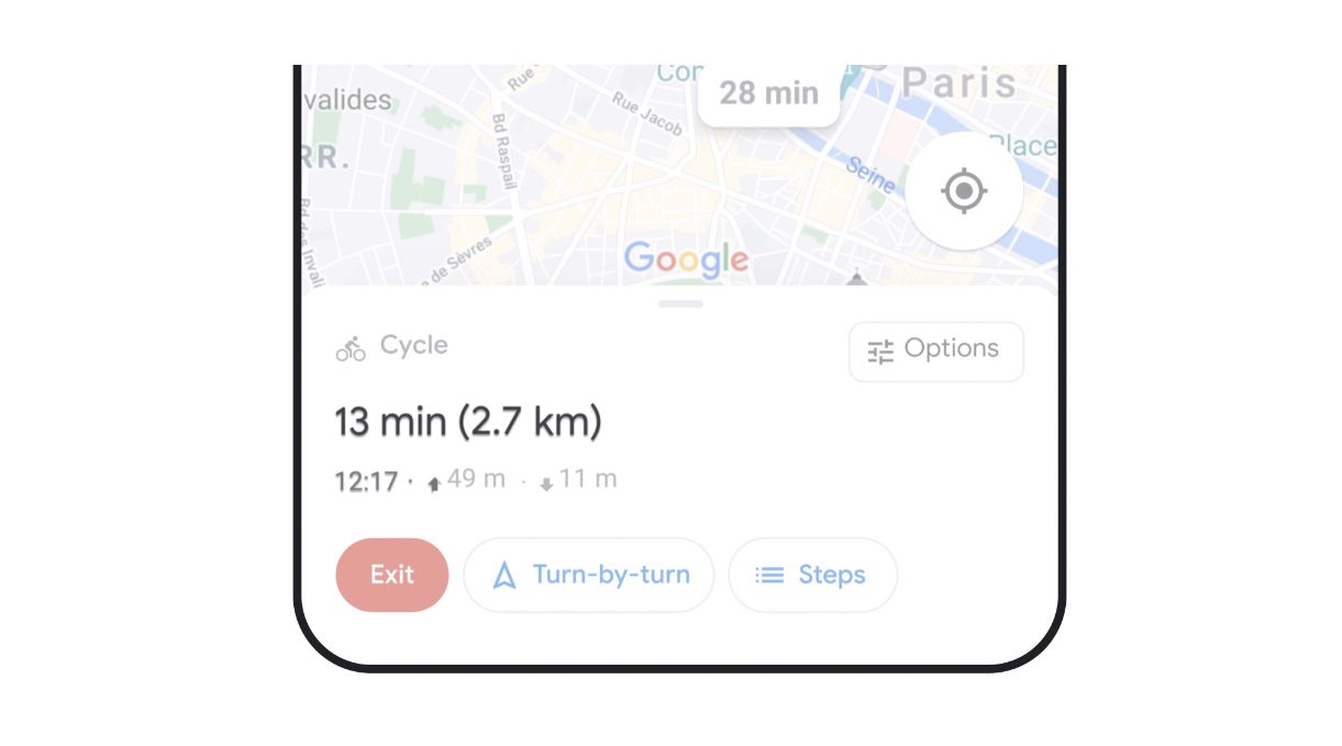 Google Mapy navigacia na bicykli_1