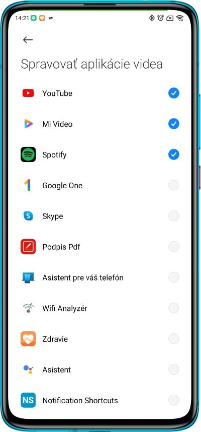 Xiaomi panel s nastrojmi videa a zvuku_5