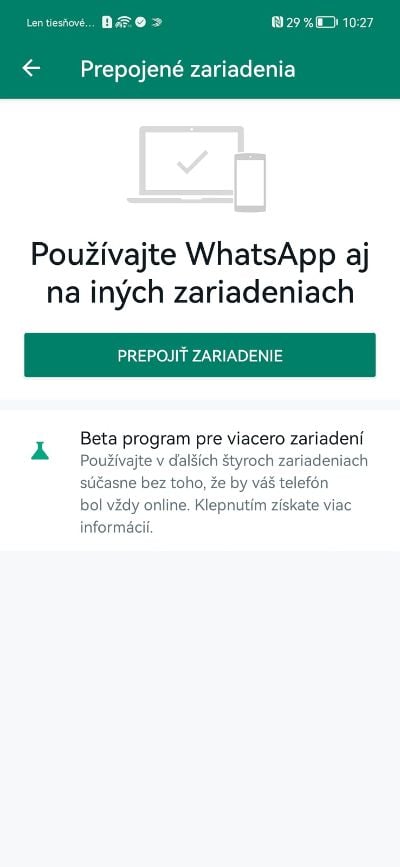 WhatsApp prepojenie zariadení_3