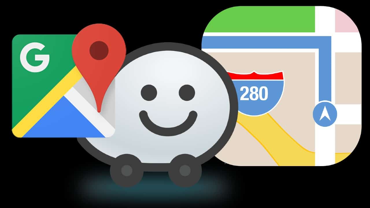 Apple Mapy Google Mapy a Waze