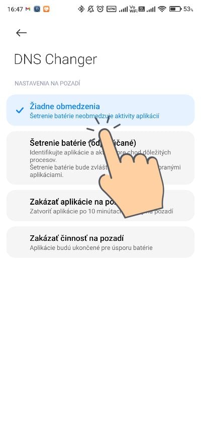 vypnutie obmedzeni baterie pre aplikaciu_3