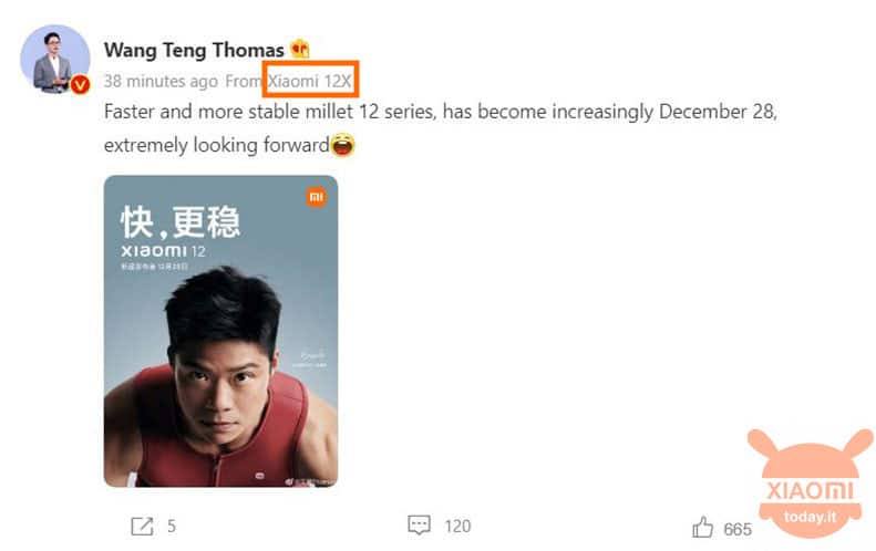 Xiaomi 12 predstavenie Weibo