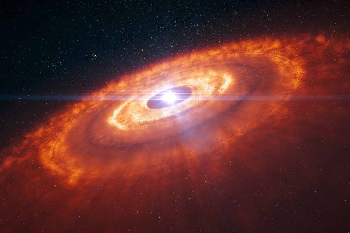 Protoplanetárny disk mladej hviezdy ukrýva veľké tajomstvo