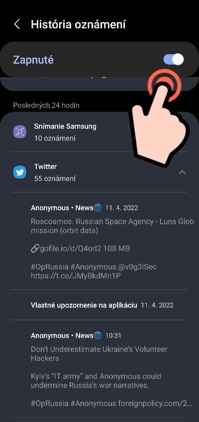 Samsung_ako zapnut historiu s oznamenami_3