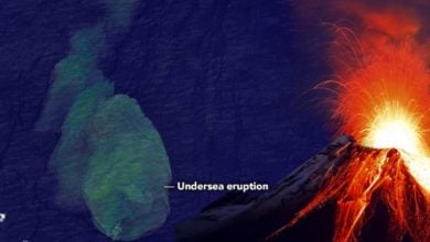 erupcia podvodnej sopky