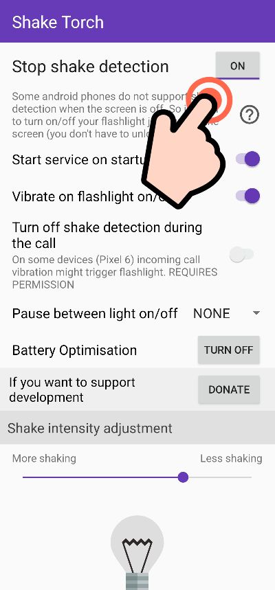 Shake Torch_zapnutie baterky potrasenim telefonu navod_3