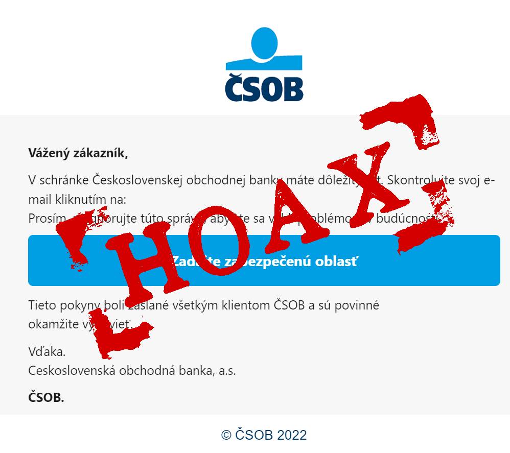 podvodny e-mail CSOB