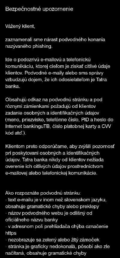 Tatra banka upozornenie_1