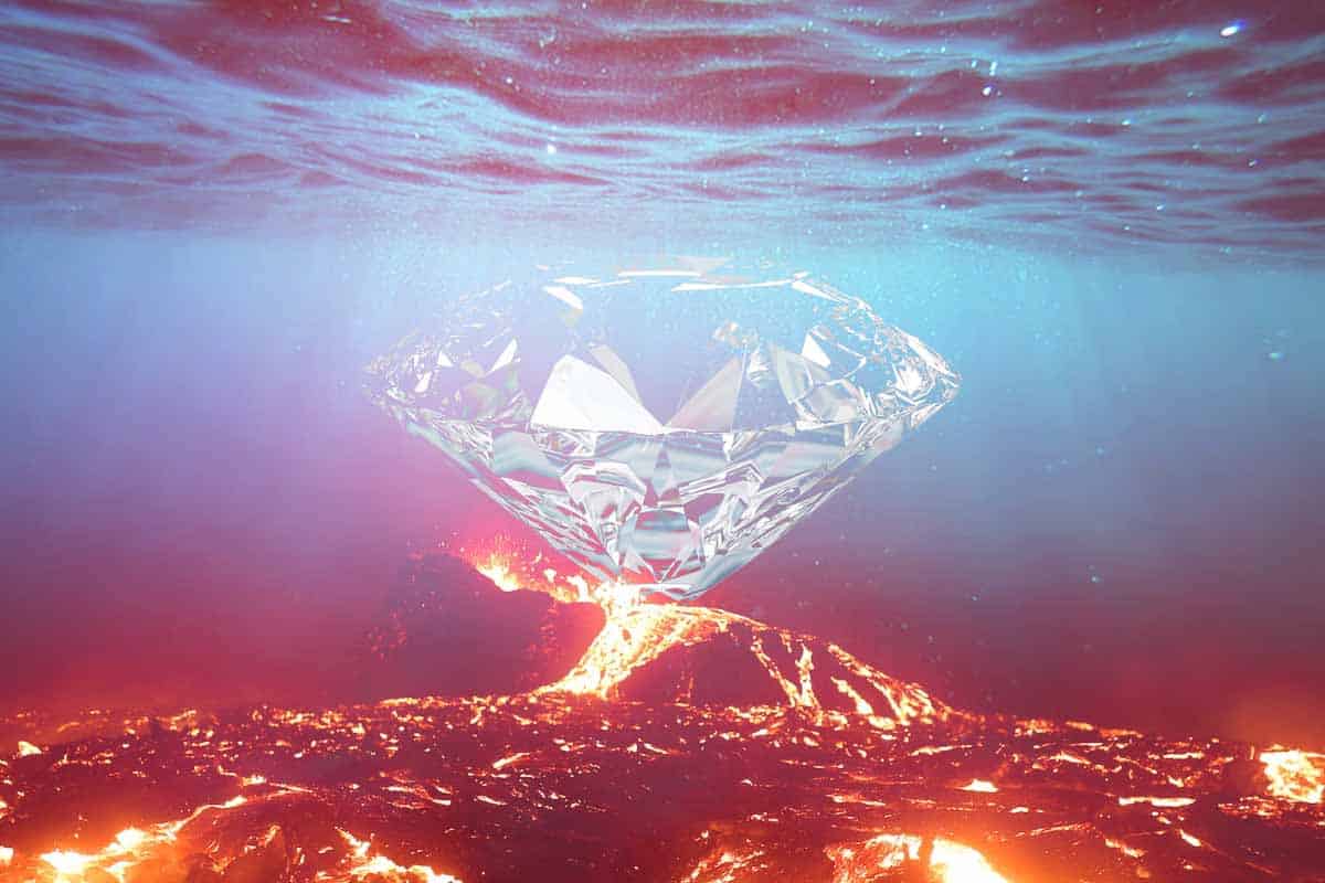 Diamant prezrádza, že pod povrchom zeme existujú oceány vody.