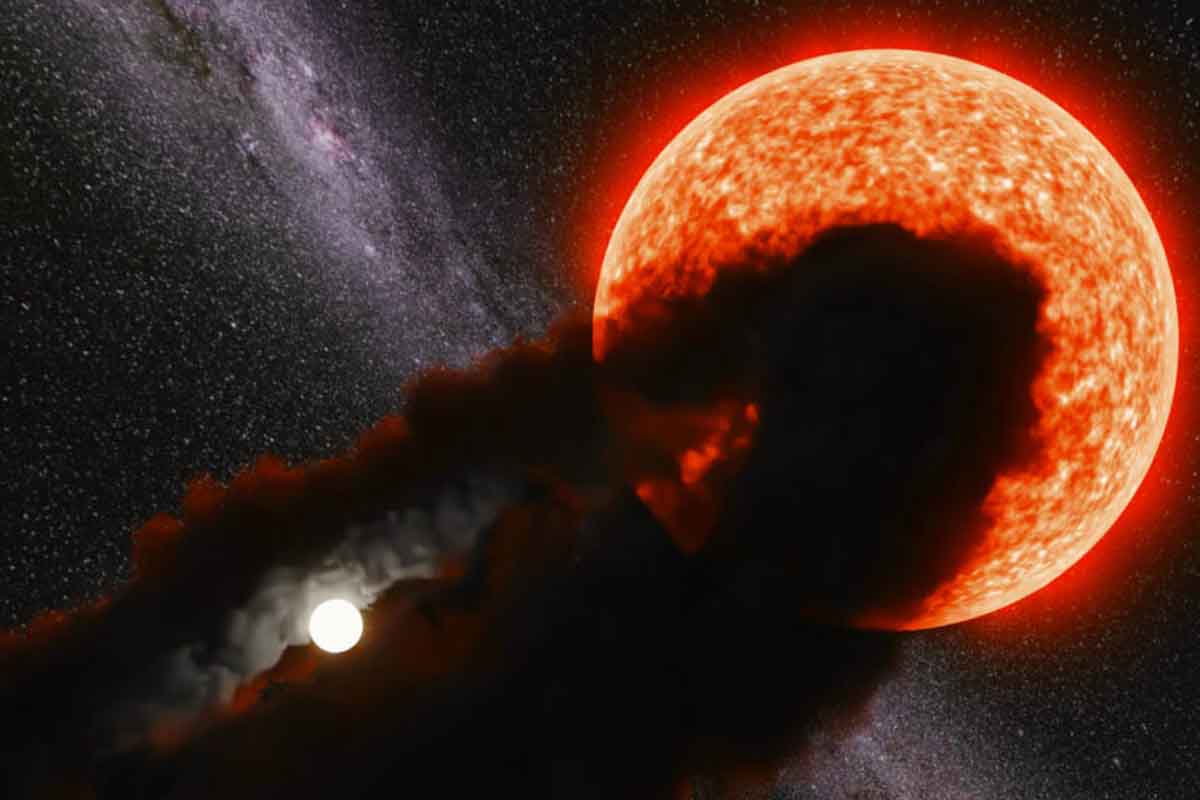 čo spôsobilo prudké rozjasnenie hviezdy vo vzácnej sústave?