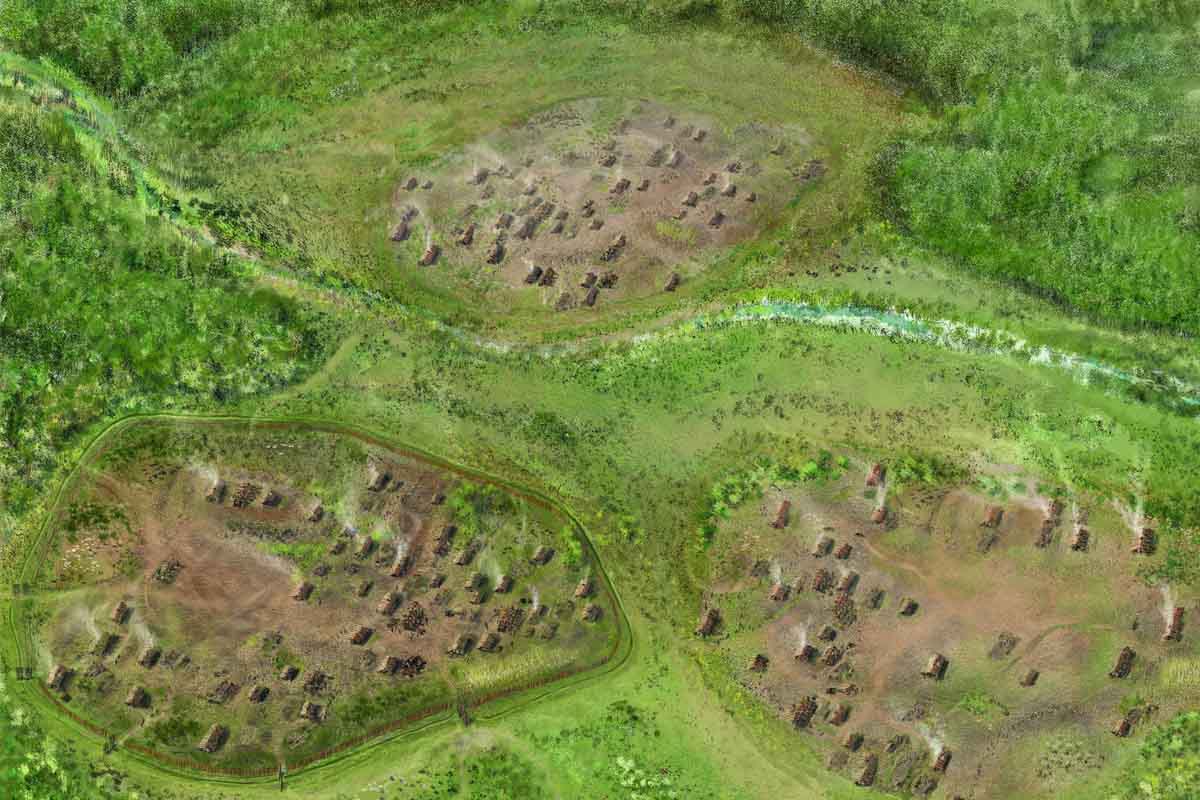 Veľké Lehemby neoliticka usadlost hranice dedin vrable