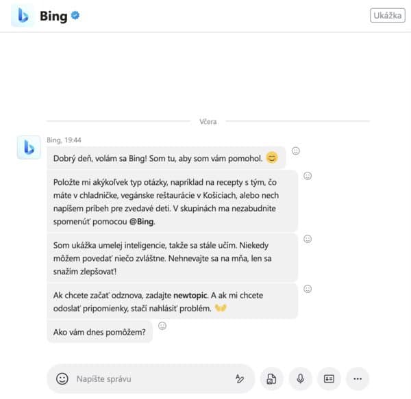 Bing AI chatbot v Skype