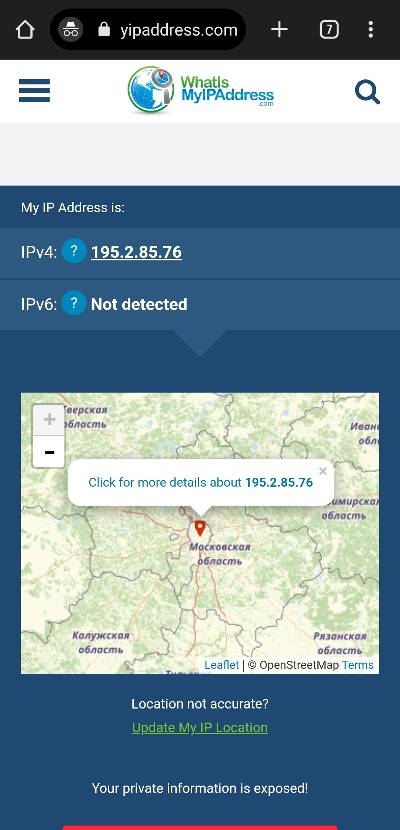 Zmena IP adresy na rusku
