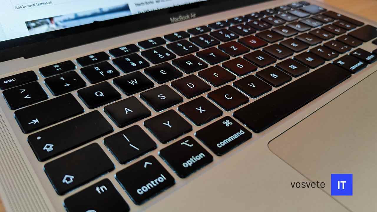 Klávesové skratky klávesnica MacBook