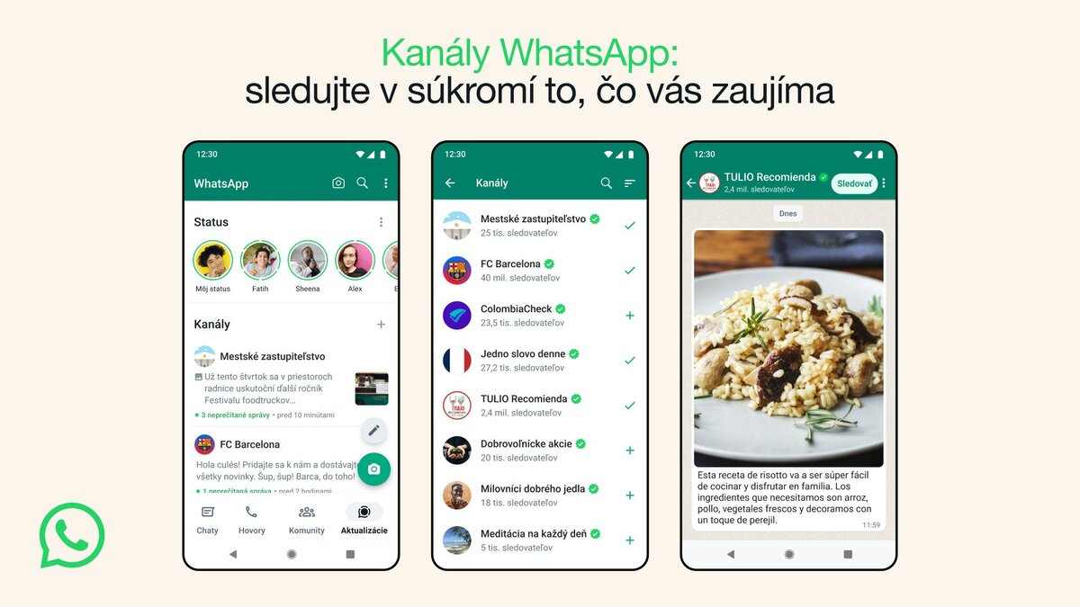 WhatsApp kanály
