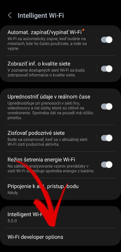 Samsung vyvojarske nastavenia Wi-Fi_6