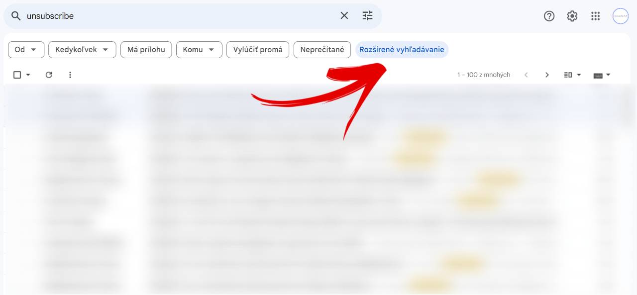 Gmail filter na reklamne emaily
