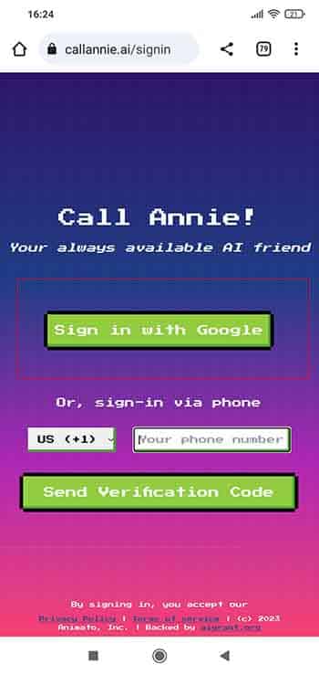 Call Annie je stránka, ktorá vám umožní volať s umelou inteligenciou