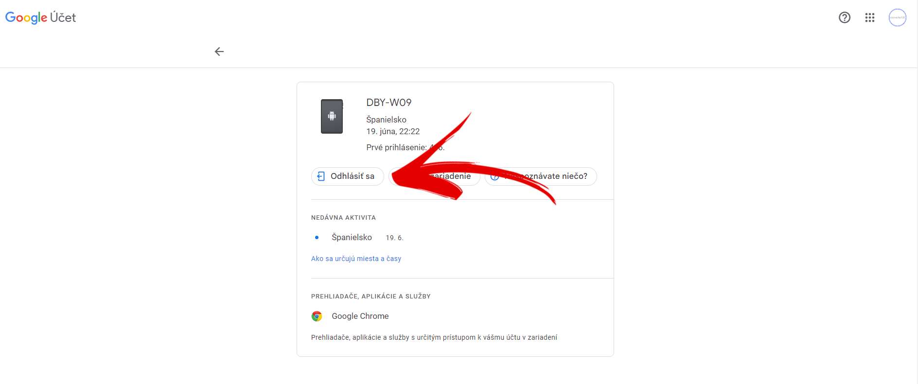 Gmail nastavenia zabezpecenie prepojene zariadenia s uctom cudzie zariadenie_4