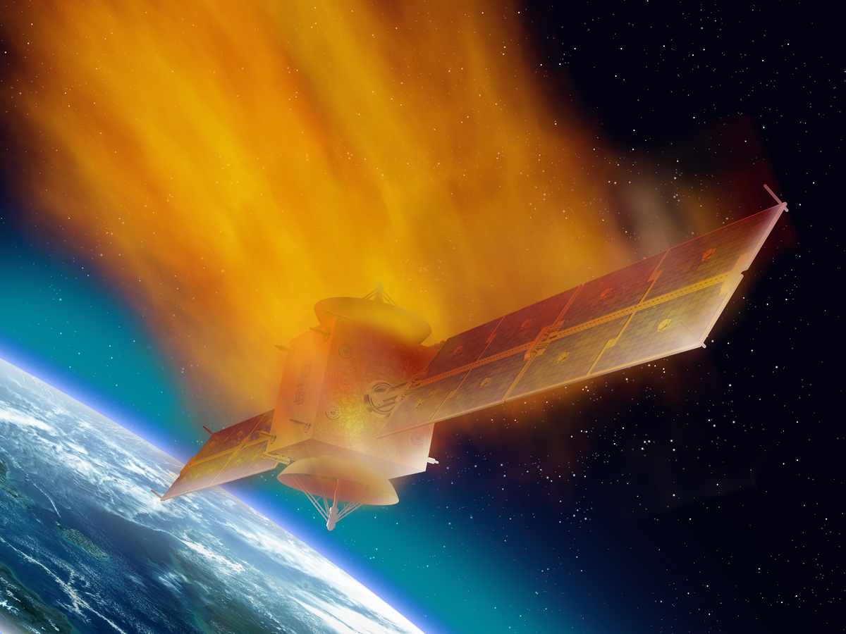 satelit zhorel v atmosfere zeme