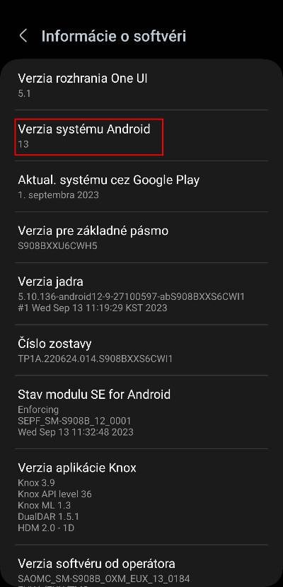 Verzia Androidu v smartfone_1