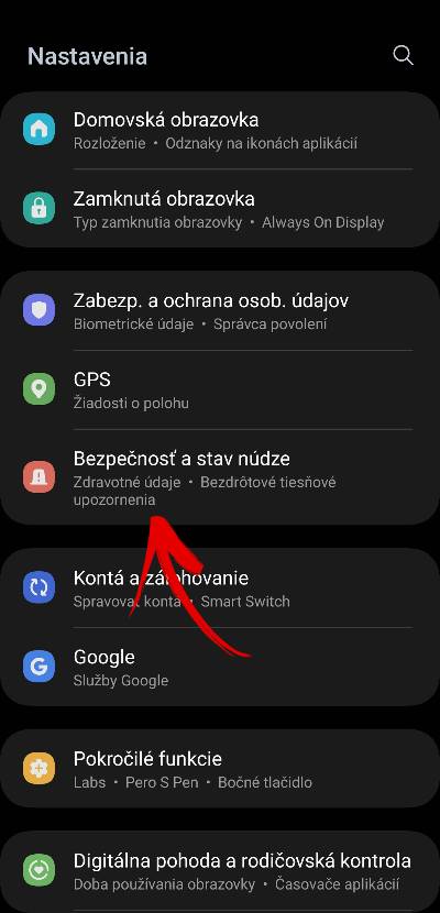 ako zapnut upozornenie na zemetrasenie Android navod_1